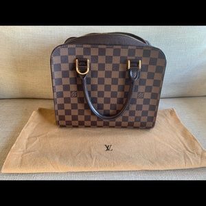Vintage Louis Vuitton square tote in Damier Ebene